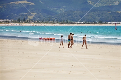 Teens at the beach