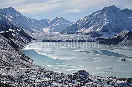 Tasman Glacier and glacier lake