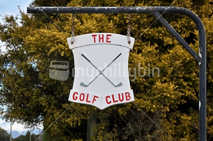Golf Club Sign  ( NOTE- image has been altered so as to not portray the actual location )