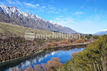 The Remarkables reflected in the Kawarau River