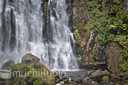 Closeup of Marokopa falls, near Waitomo, North island, New Zealand