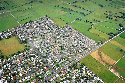 Aerial shot of subdivision