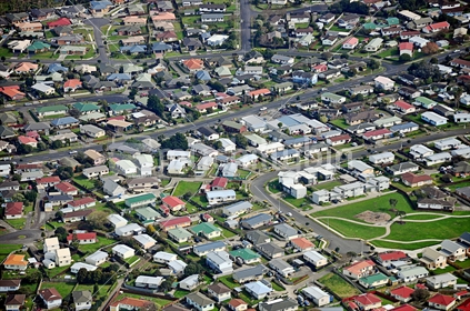 Aerial shot of the suburbs