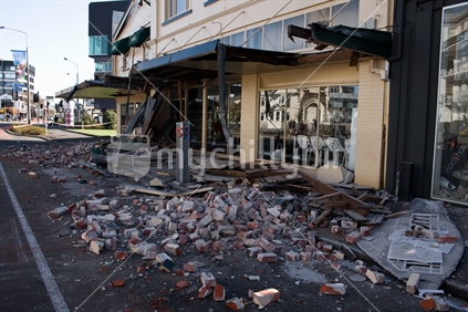 Blocked Footpath 1; after the Christchurch quake of September the 4th 2010.