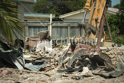 The old house courtesy of the Canterbury earthquakes now deconstructed.