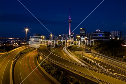 Freemans Bay Motorway, Auckland, New Zealand