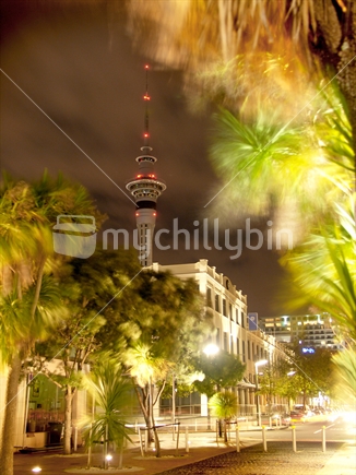 Skytower from Downtown Auckland