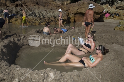 Hot Water Beach Bathers