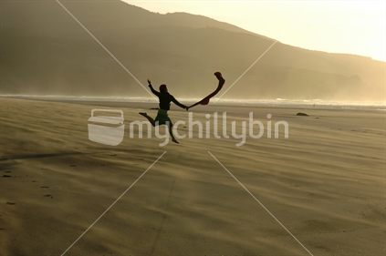 Dancing on the beach