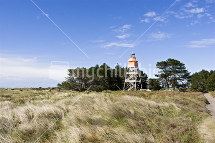 The lighthouse at Farewell Spit, New Zealand