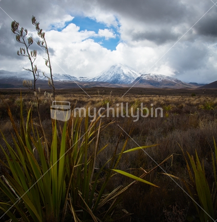 Clouds over Tongario, central plateau, New Zealand