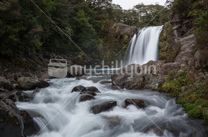 Tawhai Falls on the volcanic plateau, North island, new Zealand.