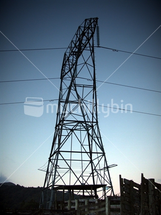 Power Lines and Wooden structures