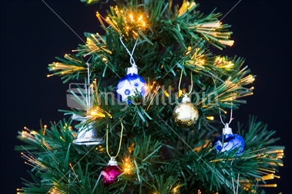 Christmas tree and decorations.