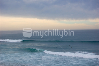 Surfers at St Kilda Beach