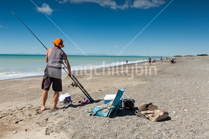 Fisherman at Amberley beach.