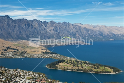 Paragliding over Queenstown.