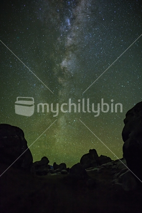 Milky way above Castle Hill.