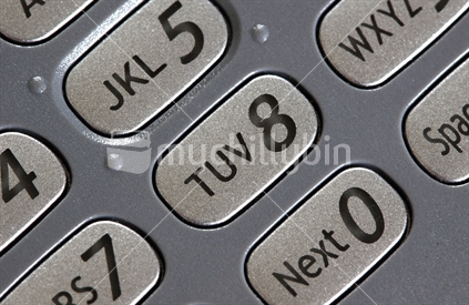 Close up of keys on a mobile phone