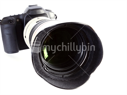 SLR Camera with telephoto lens