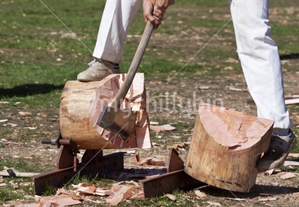 The sport of woodchopping. 4.