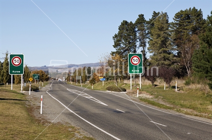Town of Kurow, Waitaki Valley, South Island, New Zealand.