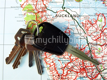 Keys and map
