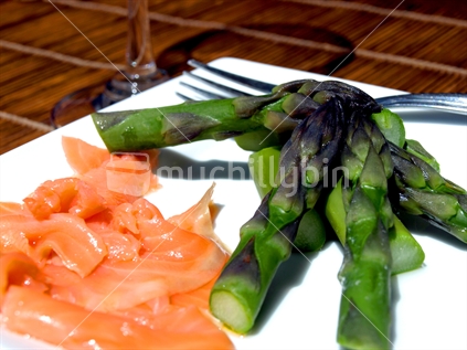Asparagus and salmon
