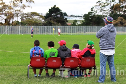 Spectators at secondary school rugby