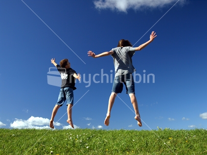 Kids jumping