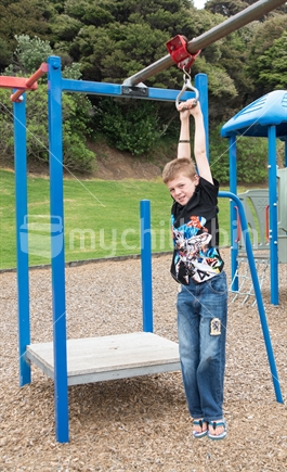 Boy in a Childrens Playground