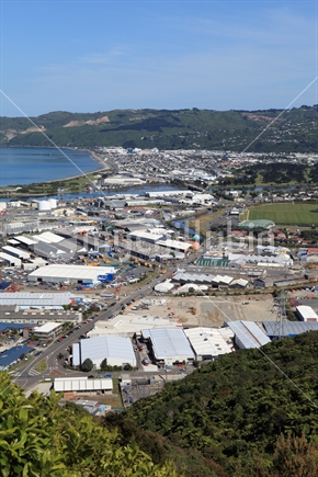 Seaview and Petone from Wainuiomata Hill, Wellington