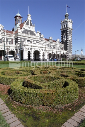 Dunedin Railway Station and gardens (Raised ISO)