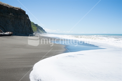 Beach scene on summers day, Whakiki, Hawkes Bay.