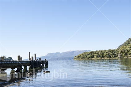 Jetyy iny the bay, Lake Tarawera