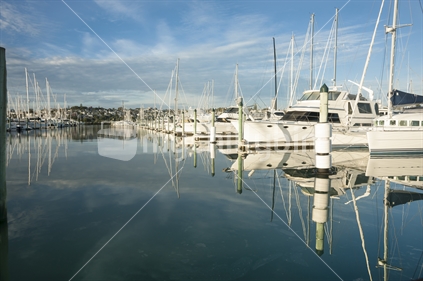 Westhaven Marina, Auckland full of luxury boats.