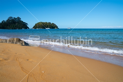 Kaiterteri golden sandy beach in Tasman district of South Island  New Zealand