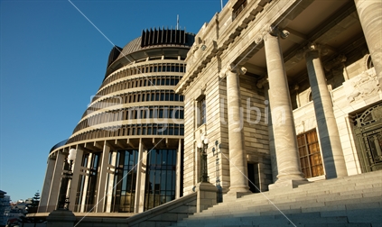 Wellington, New Zealand, House of Parliament and the Beehive Buildings