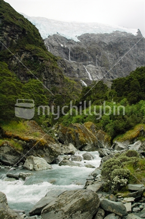 Stream with Glacier in back ground
