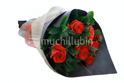 A beautiful bouquet of red roses