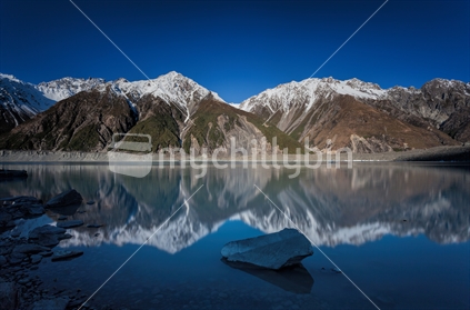 Tasman lake reflection