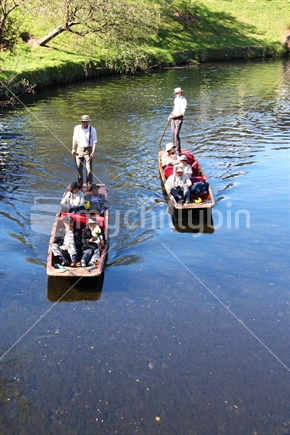 Punting on the Avon River, Christchurch, New Zealand