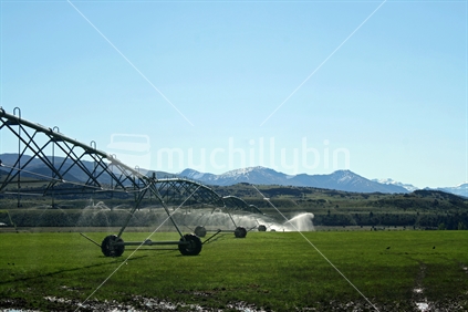 Irrigating pasture, Central Otago.