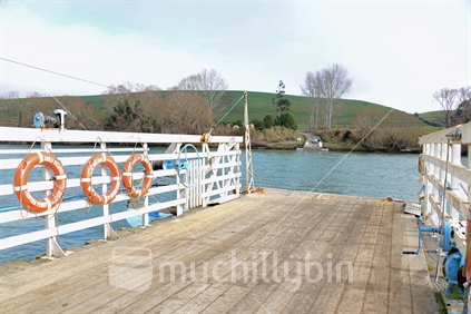Tuapeka Mouth Ferry, for crossing to collect vehicles and ferry across to the other side of The Clutha River.