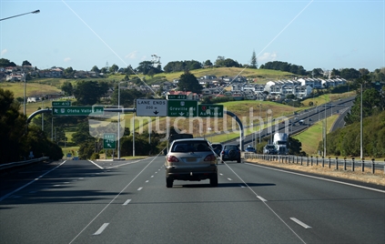 Auckland traffic on North Shore roads.