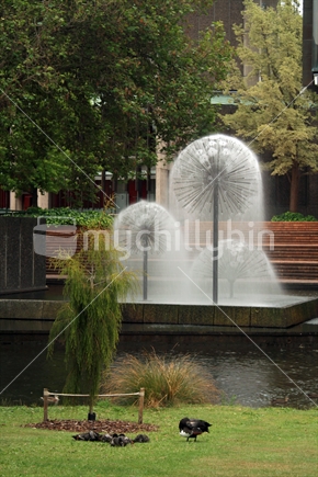 Fairy fountains, Christchurch.  A popular landmark.