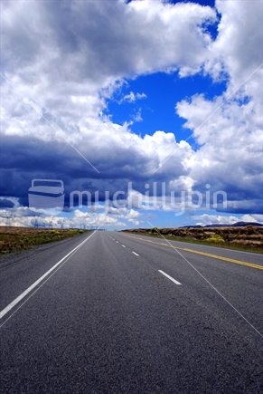 Clouds over Desert Road