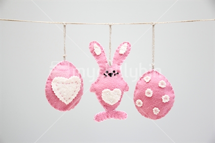 Pink Easter Egg and Bunny Decorations