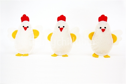 3 Easter Chicken Decorations