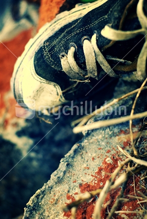 An abandoned childs shoe